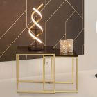 Lampada da tavolo design in ottone, Sylvian, 20W, bianco regolabile tra caldo e freddo LED, controllo touch