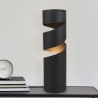 Lampada da tavolo design nera, Marouan, con interruttore