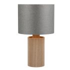 Lampada da tavolo rustica grigia, Stach, con interruttore