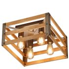 Plafoniera in legno marrone, Ekon