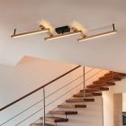 Plafoniera moderna marrone, Kelley, 36W, bianco regolabile tra caldo e freddo LED, con telecomando