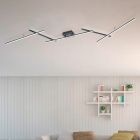 Plafoniera moderna nera, Nadja, 22W, RGBW LED, con telecomando