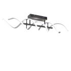 Lampada da soffitto design cromata, Sylvian, 41W, bianco regolabile tra caldo e freddo LED, dimmer in 3 fasi