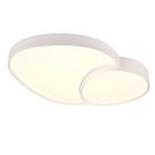 Lampada da soffitto bianca metallo, Merwin, 51W, bianco regolabile tra caldo e freddo LED, con telecomando