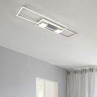 Plafoniera design in nichel, Sohaib, 37W, bianco regolabile tra caldo e freddo LED, dimmer in 3 fasi