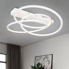Plafoniera design bianca, Teodore, 34W, white switch LED, dimmer in 3 fasi