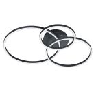 Plafoniera moderna nera, Elze, 28W, RGBW LED, con telecomando