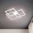 Plafoniera moderna bianca, Kimoni, 38W, 4000K LED, dimmer in 3 fasi