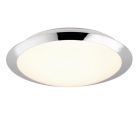 Lampada da soffitto da bagno cromata in plastica, Ronan, 12W, 3000K LED, IP44