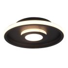 Lampada da soffitto da bagno moderna nera, Kayla, 28W, 3000K LED, IP44