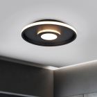 Lampada da soffitto da bagno moderna nera, Kayla, 35W, 3000K LED, IP44