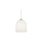 Lampada a sospensione a binario bifase in vetro bianco Ivar