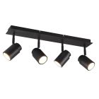 Faretto da soffitto per bagno moderno nero, Nelis, IP44