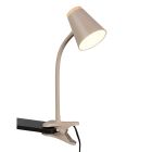 Lampada con morsetto moderna marrone, Rahul, 4,5W, 3000K LED, con interruttore
