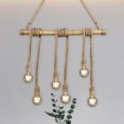 Lampade a sospensione per tavolo da pranzo in legno marrone, Joaquin