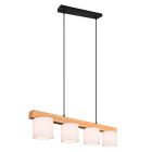 Lampada a sospensione in legno marrone, Keltoum