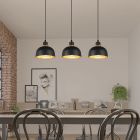 Lampada a sospensione industriale nera, Sylvano