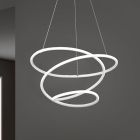 Lampade a sospensione per tavolo da pranzo design bianca, Marell, 36W, 4000K LED, dimmer in 3 fasi