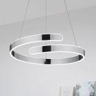 Lampada a sospensione design cromata, Resy, 37W, 4000K LED, dimmer in 3 fasi