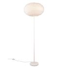 Lampada da terra beige in tessuto, Vijay, con interruttore