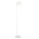 Lampada da terra ricaricabile bianca metallo, Suraya, 4,5W, 3000K LED, dimmer in 3 fasi