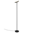 Lampada da terra moderna nera, Shahid, 17W, bianco regolabile tra caldo e freddo LED, controllo touch