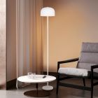 Lampada da terra ricaricabile moderna bianca, Dustin, 2,5W, 3000K LED, dimmer in 3 fasi