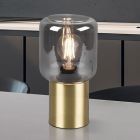 Lampada da tavolo moderna in ottone, Gail, con interruttore