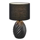 Lampada da tavolo retrò nera, Roeland, con interruttore