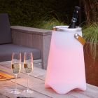 Lampada da tavolo da esterno moderna bianca, Sedex, 2W, RGBW LED, IP44, con telecomando