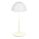 Lampada da tavolo ricaricabile bianca in plastica, Mikhail, 2W, 3000K LED, IP44, controllo touch