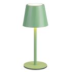 Lampada da tavolo ricaricabile verde metallo, Priya, 1,6W, bianco regolabile tra caldo e freddo LED, dimmer in 3 fasi