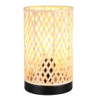 Lampada da tavolo in rattan marrone, Laut, con interruttore