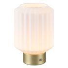 Lampada da tavolo ricaricabile retrò in ottone, Tamer, 2W, 3000K LED, controllo touch