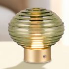Lampada da tavolo ricaricabile retrò in ottone, Walid, 2W, 3000K LED, controllo touch
