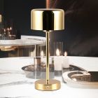Lampada da tavolo ricaricabile moderna in ottone, Dustin, 1W, 3000K LED, controllo touch