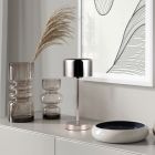 Lampada da tavolo ricaricabile moderna cromata, Dustin, 1W, 3000K LED, controllo touch