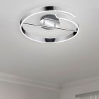 Plafoniera design cromata, Resy, 37W, 4000K LED, dimmer in 3 fasi