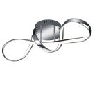 Lampada da soffitto design cromata, Renso, 28W, 4000K LED, dimmer in 3 fasi