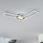 Plafoniera moderna in nichel, Jadon, 30W, bianco regolabile tra caldo e freddo LED