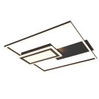 Plafoniera design nera, Shun, 32W, bianco regolabile tra caldo e freddo LED