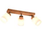 Faretto da soffitto in legno marrone, Myron