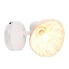 Applique da parete in rattan marrone, Sijmen, con interruttore