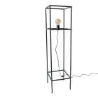 Lampada da terra nera industriale, Redox, con interruttore