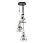 Lampada a sospensione nera industriale, Dexter