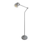 Lampada da terra grigia industriale, Redon, con interruttore