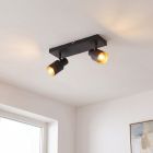 Faretto da soffitto nero in alluminio, Eleno