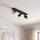 Faretto da soffitto nero in alluminio, Eleno