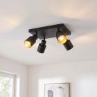Faretto da soffitto nero in alluminio, Eleno