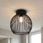 Lampada da soffitto da bagno nera industriale, Wiro, IP44